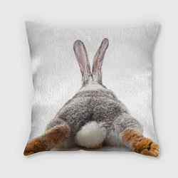 Подушка квадратная Кролик - вид сзади, цвет: 3D-принт