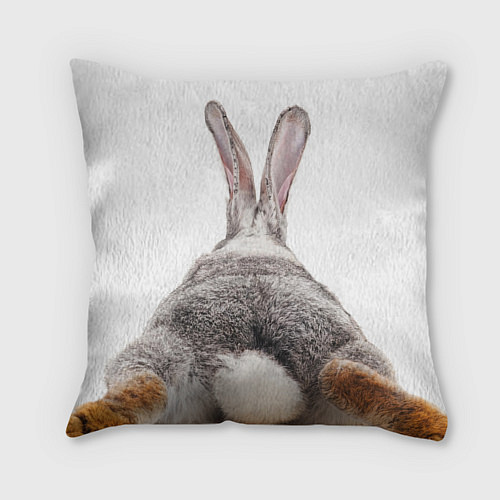 Подушка квадратная Кролик - вид сзади / 3D-принт – фото 2
