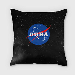 Подушка квадратная Лина Наса космос, цвет: 3D-принт