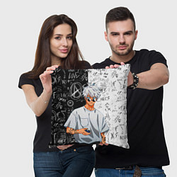 Подушка квадратная Сатору Годжо в очках - магическая битва, цвет: 3D-принт — фото 2