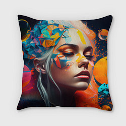 Подушка квадратная Фантастическая девушка, цвет: 3D-принт
