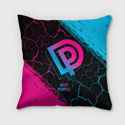 Подушка квадратная Deep Purple - neon gradient, цвет: 3D-принт