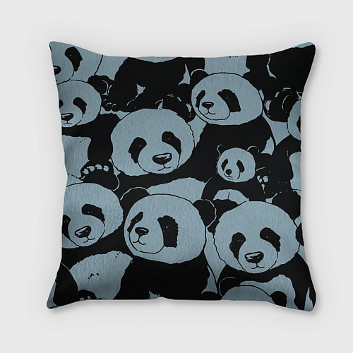 Подушка квадратная Panda summer song / 3D-принт – фото 2
