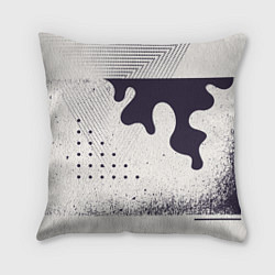 Подушка квадратная Абстрактные и тёмные точки и краски, цвет: 3D-принт