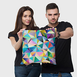 Подушка квадратная Полигональная текстура, цвет: 3D-принт — фото 2