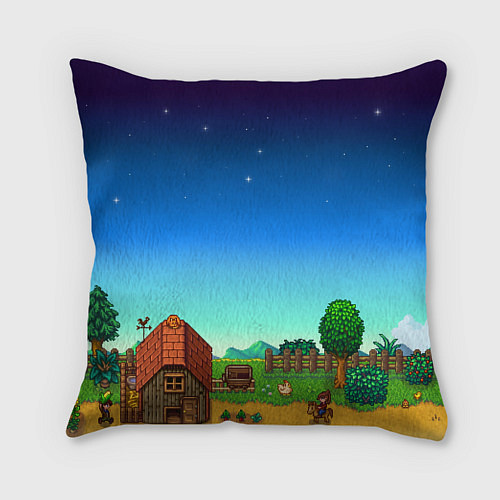 Подушка квадратная Мой дом в Stardew Valley / 3D-принт – фото 2