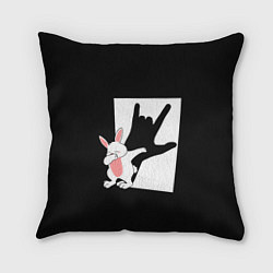 Подушка квадратная Тень дабающего кролика, цвет: 3D-принт