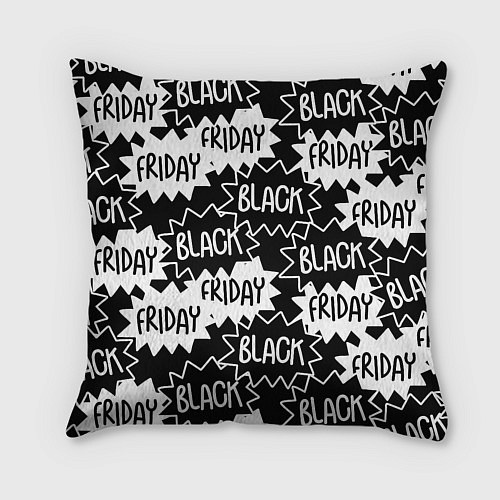 Подушка квадратная Black friday / 3D-принт – фото 2