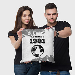 Подушка квадратная На Земле с 1981: краска на светлом, цвет: 3D-принт — фото 2