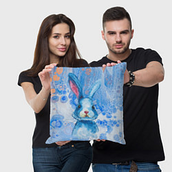 Подушка квадратная Водяной заяц, цвет: 3D-принт — фото 2