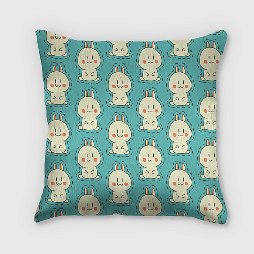 Подушка квадратная Вырежи зайчат / 3D-принт – фото 2