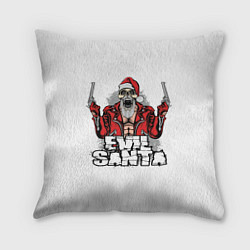 Подушка квадратная Злой Санта, цвет: 3D-принт