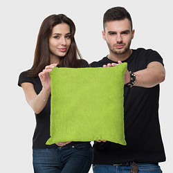Подушка квадратная Текстурированный ярко зеленый салатовый, цвет: 3D-принт — фото 2