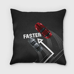Подушка квадратная Faster гонки JDM, цвет: 3D-принт