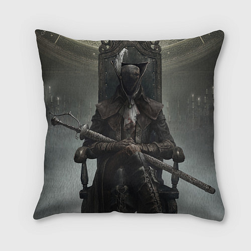 Подушка квадратная Bloodborne охотник / 3D-принт – фото 2