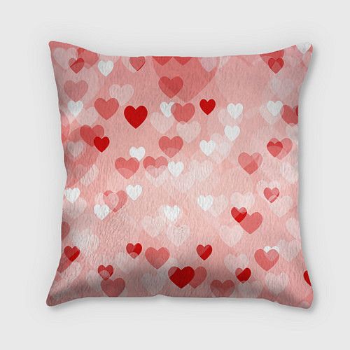 Подушка квадратная Влюбленное сердечко / 3D-принт – фото 2
