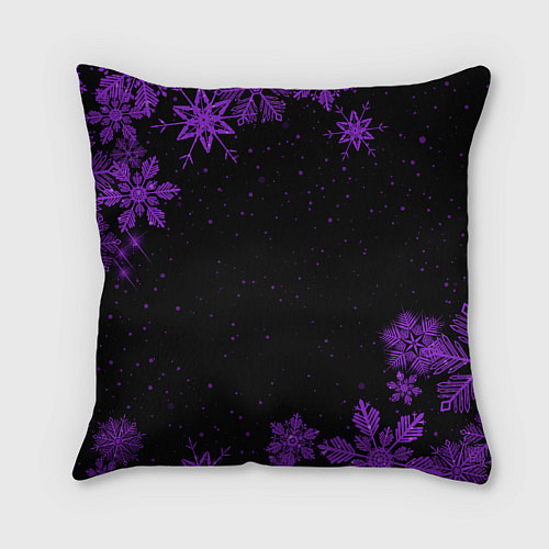 Подушка квадратная Новогодняя Татьяна на темном фоне / 3D-принт – фото 2