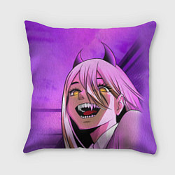 Подушка квадратная Человек - бензопила Power, цвет: 3D-принт