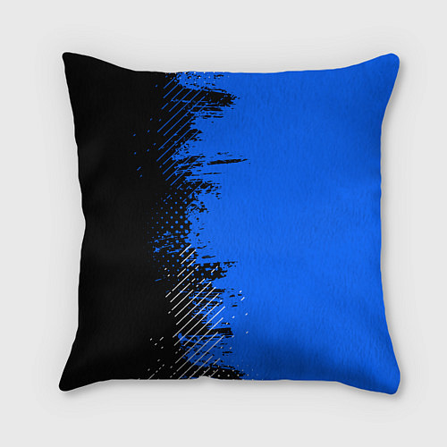 Подушка квадратная Соник на синем фоне / 3D-принт – фото 2