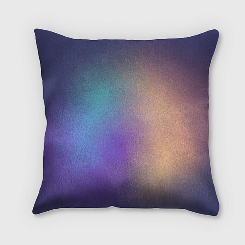 Подушка квадратная Черный котенок на черепе мрачный неоновый фон / 3D-принт – фото 2