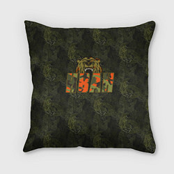 Подушка квадратная Иван камуфляж, цвет: 3D-принт