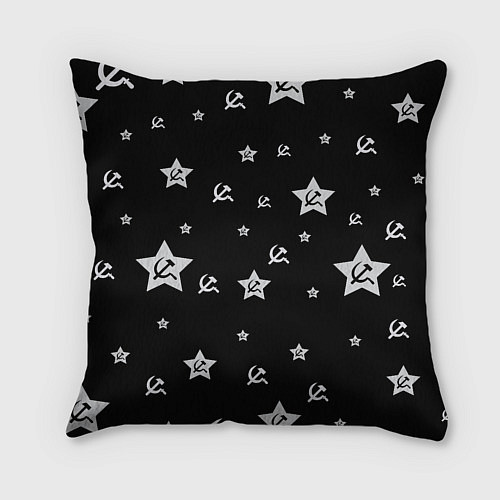 Подушка квадратная Ленин на фоне звезд / 3D-принт – фото 2