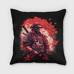 Подушка квадратная Самурай среди листьев, цвет: 3D-принт