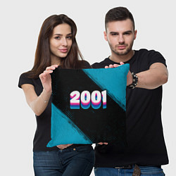 Подушка квадратная Made in 2001: vintage art, цвет: 3D-принт — фото 2