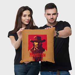 Подушка квадратная John Marston poster, цвет: 3D-принт — фото 2