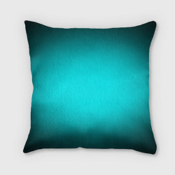 Подушка квадратная Неоновый синий градиент, цвет: 3D-принт