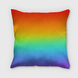 Подушка квадратная Я радуга, цвет: 3D-принт