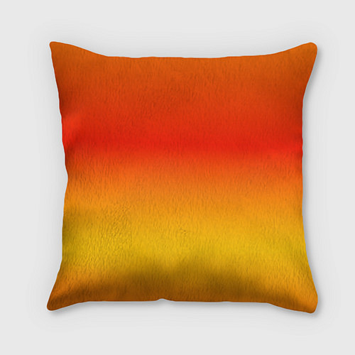 Подушка квадратная Переливы оранжевого / 3D-принт – фото 2