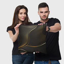 Подушка квадратная Фон с золотыми линиями, цвет: 3D-принт — фото 2