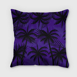 Подушка квадратная Пальмы в ночи, цвет: 3D-принт