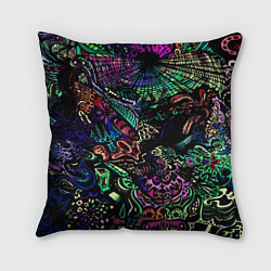 Подушка квадратная Морские монстры, цвет: 3D-принт