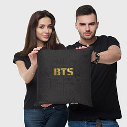 Подушка квадратная BTS Bulletproof, цвет: 3D-принт — фото 2