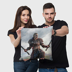 Подушка квадратная Assassins Creed Эйвор, цвет: 3D-принт — фото 2