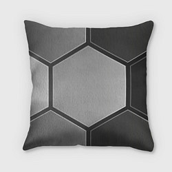 Подушка квадратная Серебряные металлические пластины