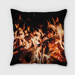 Подушка квадратная Огонь-пламя, цвет: 3D-принт