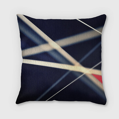 Подушка квадратная Полосатая абстракция / 3D-принт – фото 2