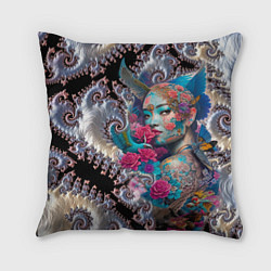 Подушка квадратная Japanese beauty - irezumi, цвет: 3D-принт
