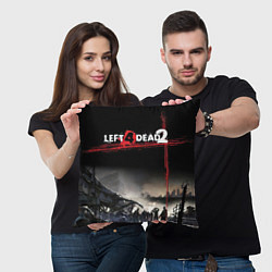 Подушка квадратная Left 4 dead ночной город, цвет: 3D-принт — фото 2