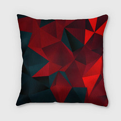 Подушка квадратная Битва кубов красный и черный, цвет: 3D-принт