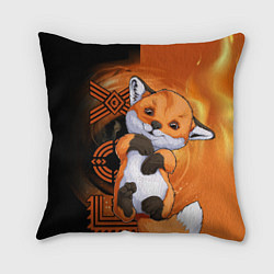 Подушка квадратная Fox cub, цвет: 3D-принт