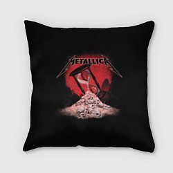 Подушка квадратная Metallica - время, цвет: 3D-принт