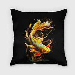 Подушка квадратная Рыба пламенный дракон, цвет: 3D-принт
