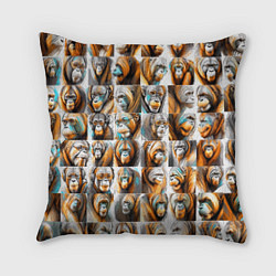 Подушка квадратная Орангутаны, цвет: 3D-принт