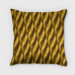 Подушка квадратная Сочная текстура из плетеного банана, цвет: 3D-принт