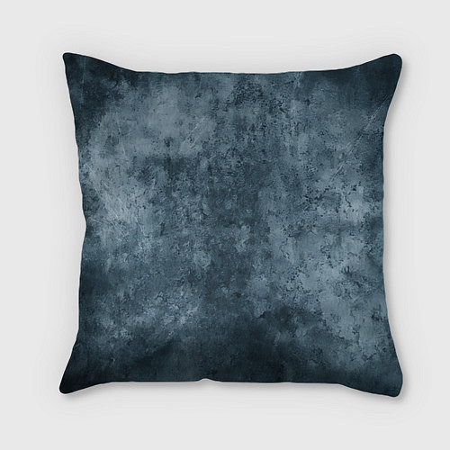 Подушка квадратная С акулой в стиле Арт на синем мраморе / 3D-принт – фото 2