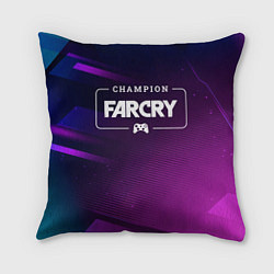 Подушка квадратная Far Cry gaming champion: рамка с лого и джойстиком, цвет: 3D-принт